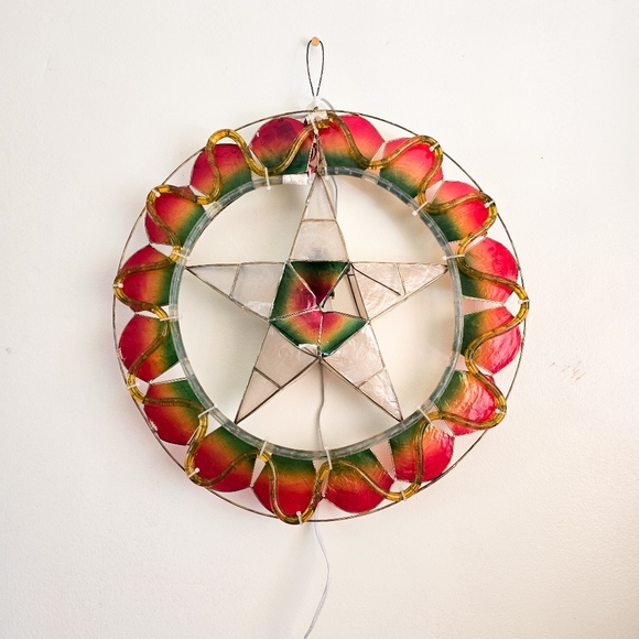 Vintage Other - Vintage Christmas Capiz Parol Star